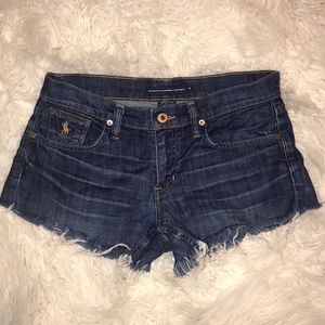 Ralph Lauren cutoff mini jean shorts